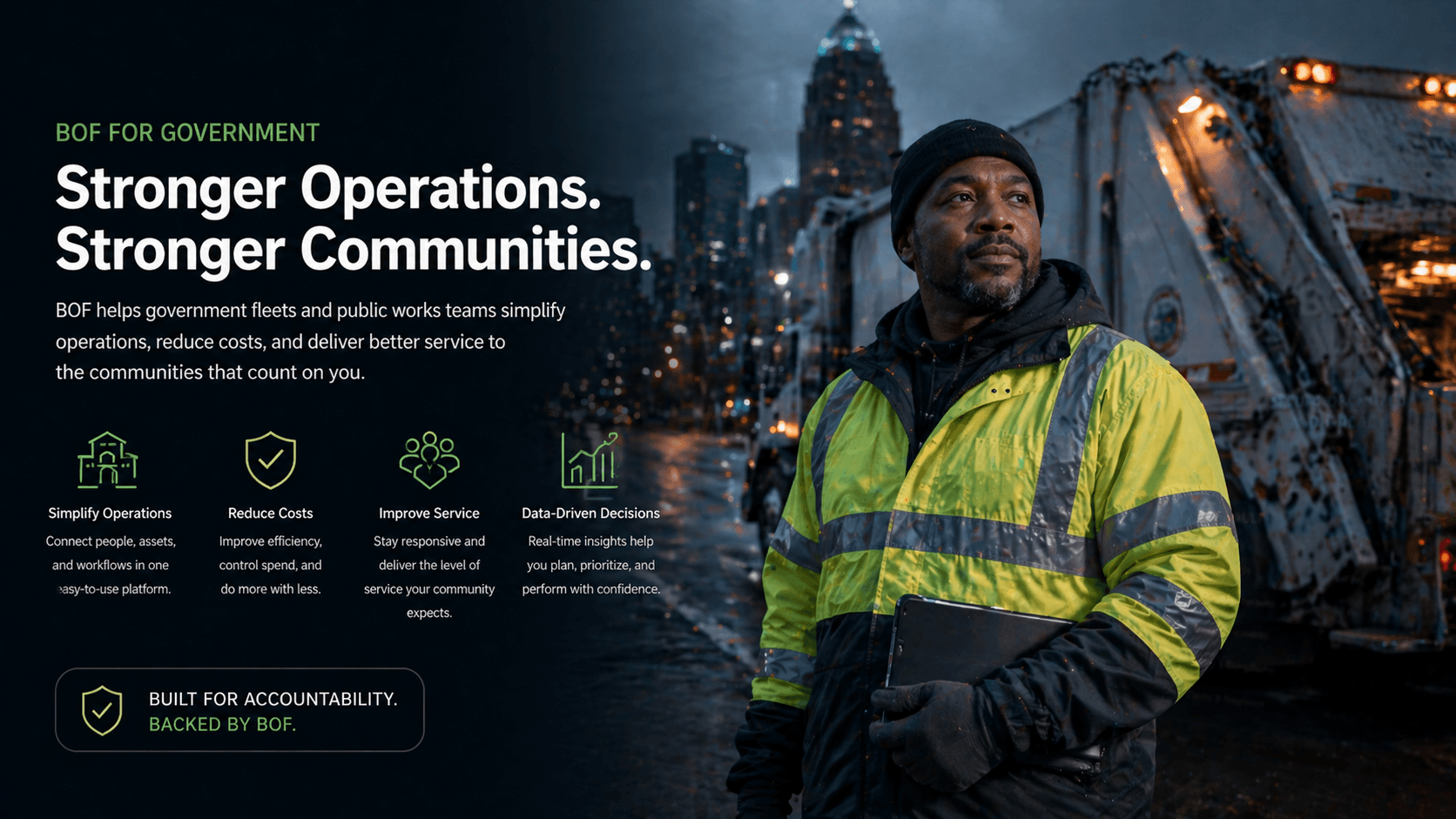 Government and regulated fleet field and command operations at a glance